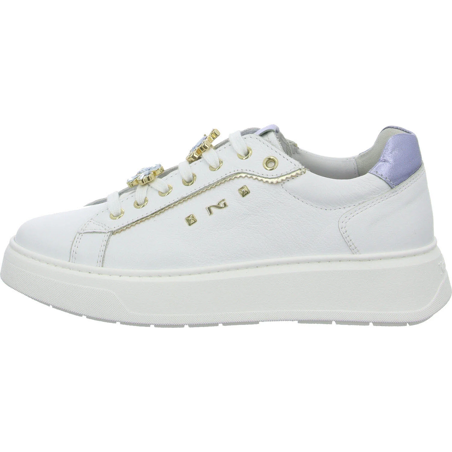 NeroGiardini Damen Schnürschuhe E513060D 707 E513060D bianco normal