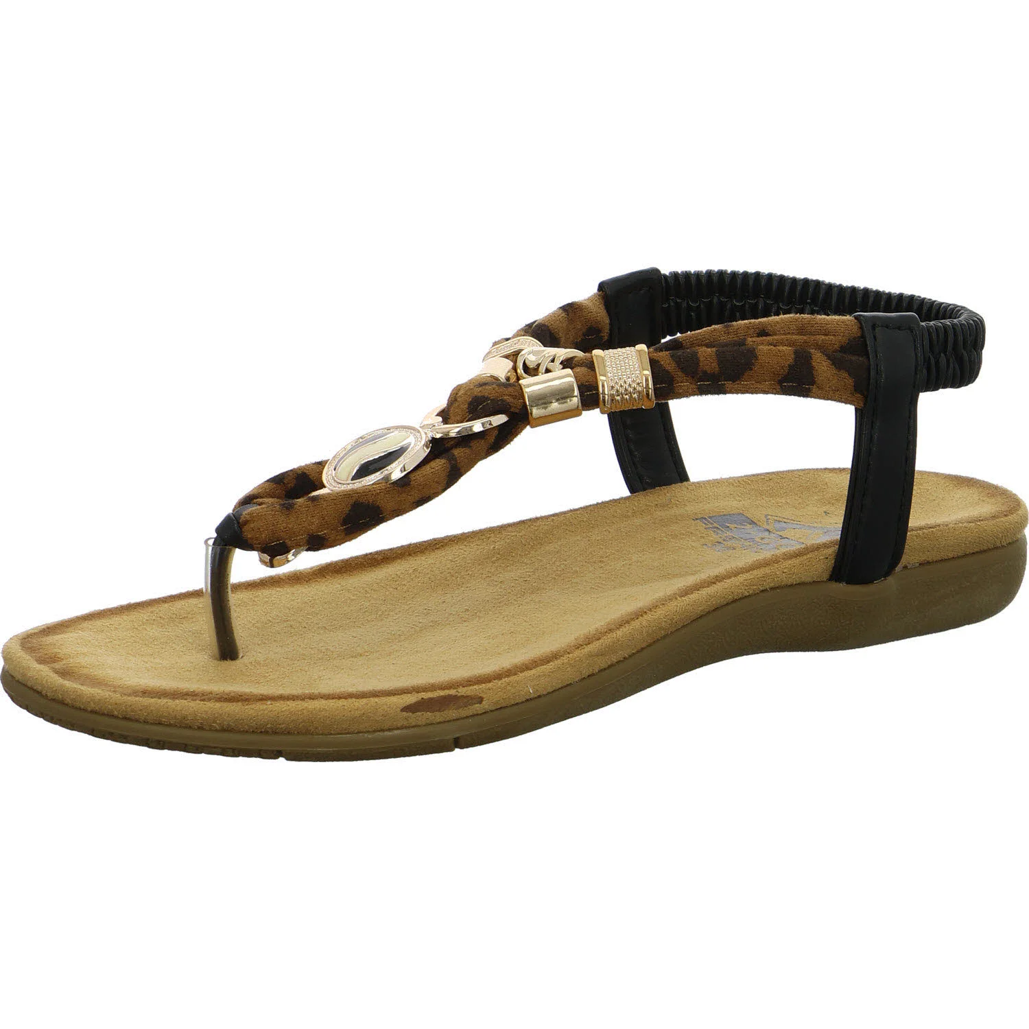 2go Fashion Damen Sandalen 8018805-997 8018805 schwarz/leo normal