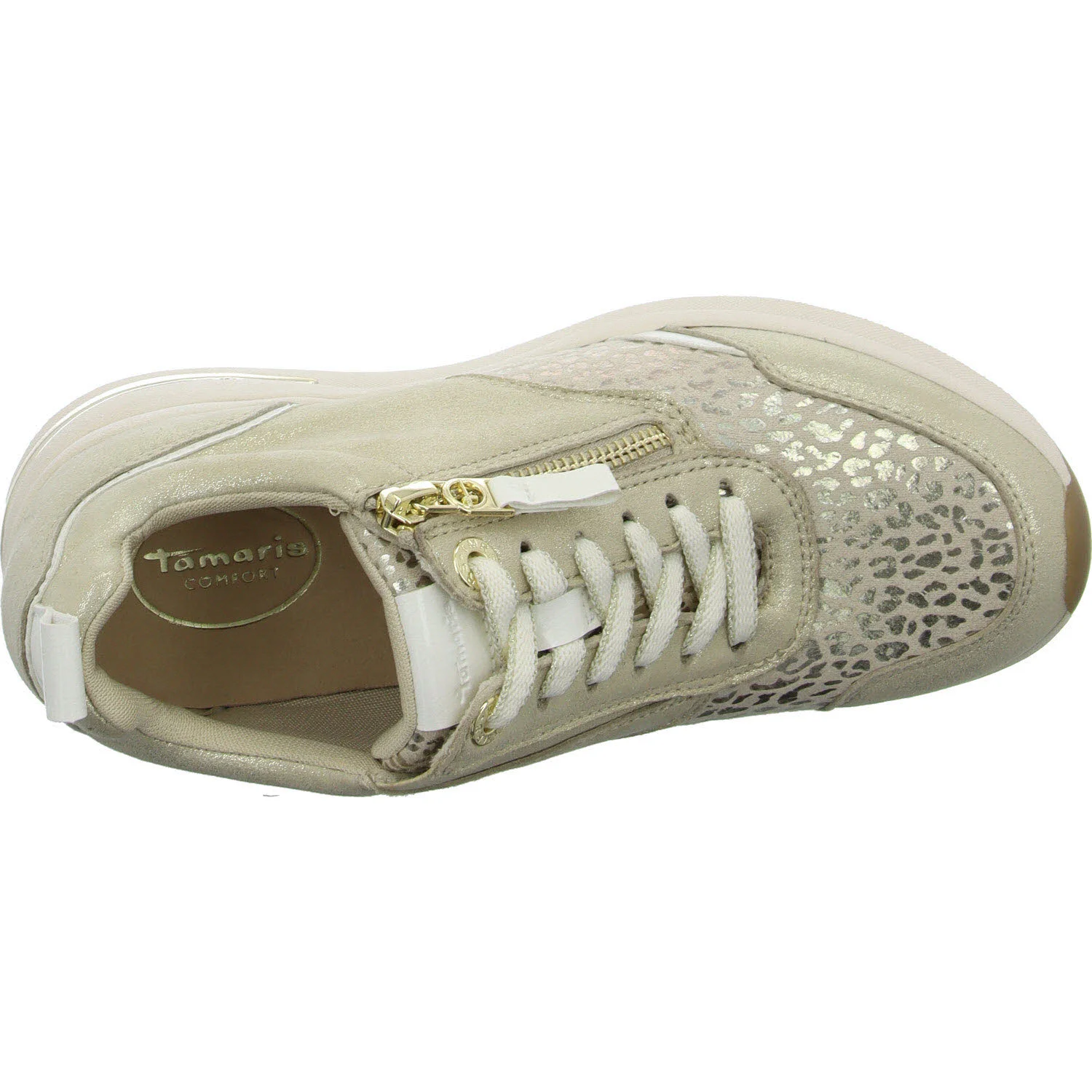 Tamaris Comfort Damen Schnürschuhe 8-83714-43/404 8-83714-43 beige glam weit