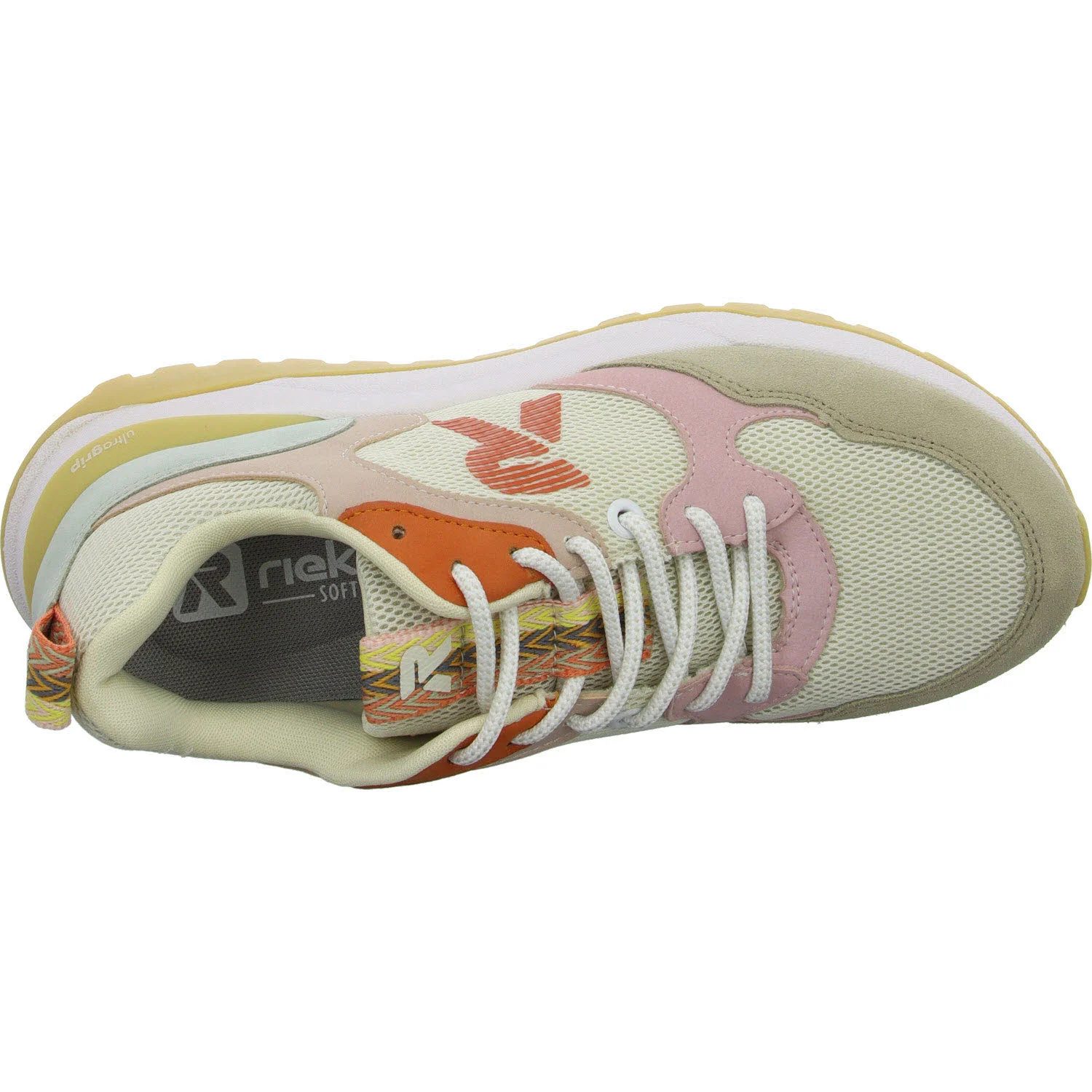 Rieker Damen Schnürschuhe W2506-61 W2506 lehm/crema/bouchara/pumpkin F 1/2 (normal)