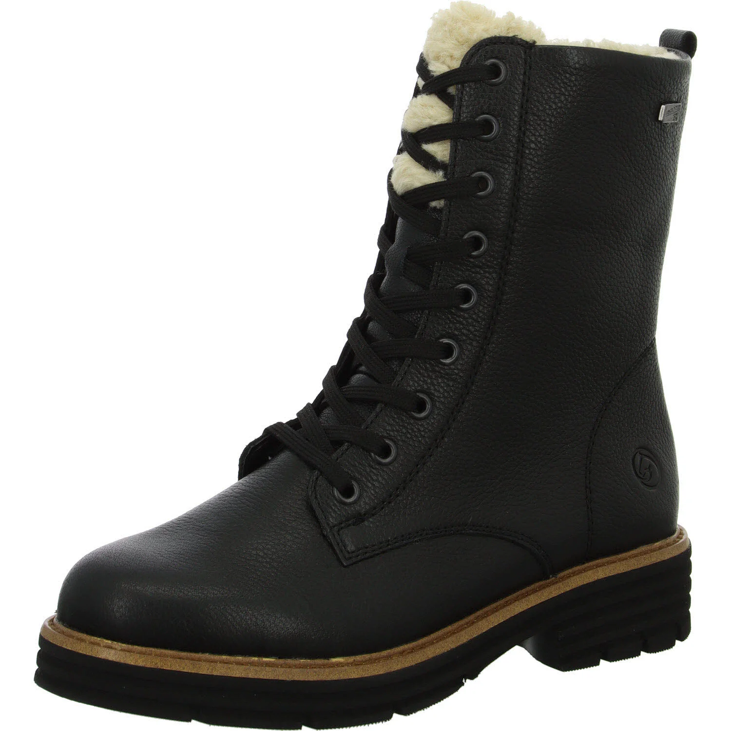 Element 2 von 8 (Bild) – Remonte Damen Schnürstiefel warm D3A73-03 D3A73 schwarz/schwarz/beige G (weit)