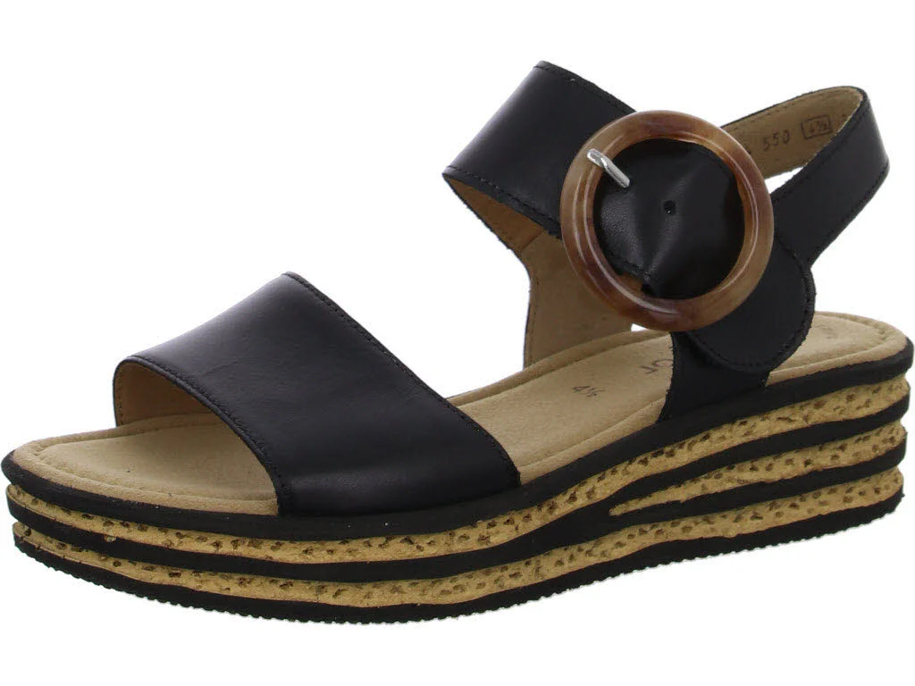 Gabor Damen Sandalen 84.550.27 84.550 schwarz F (schmal/normal)