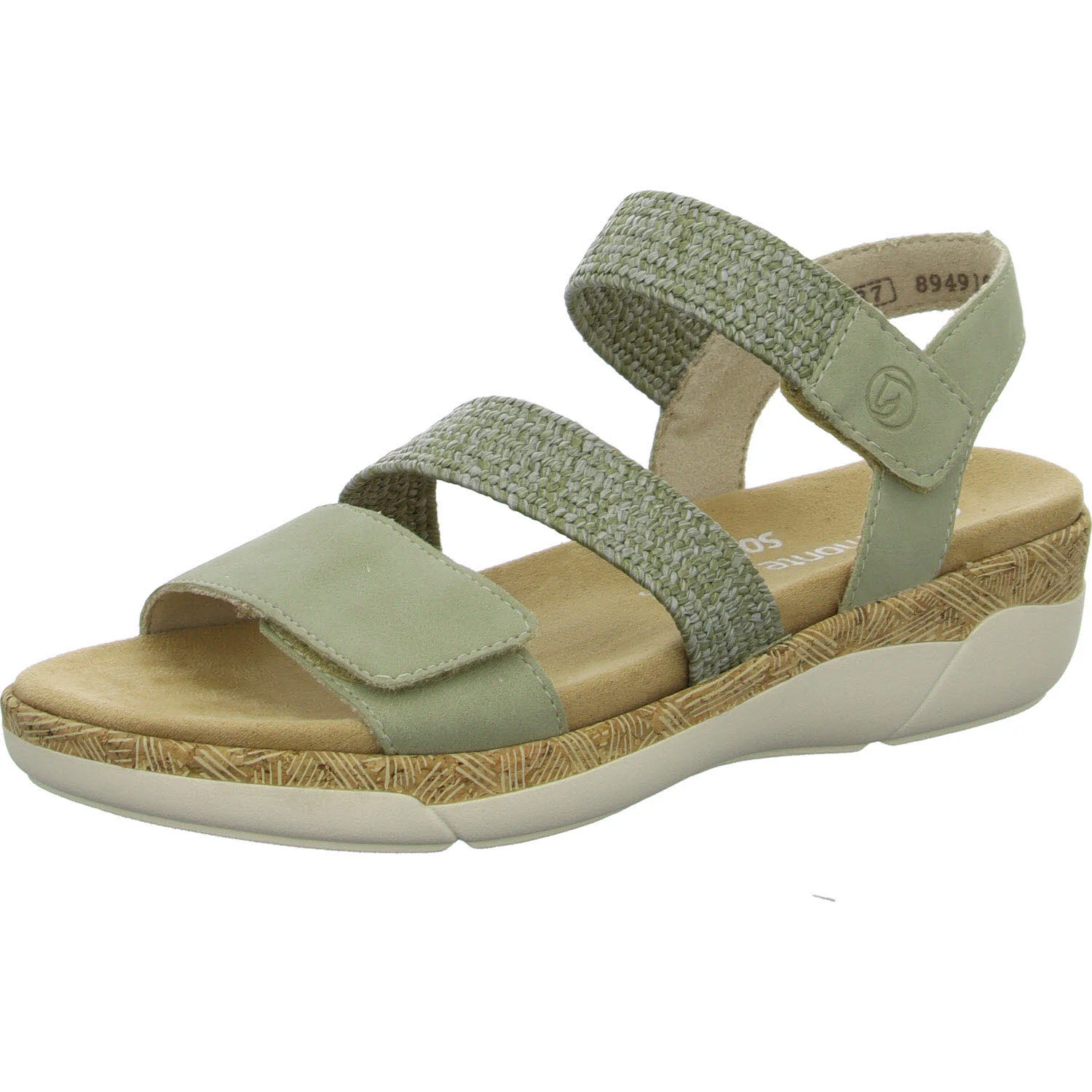 Element 2 von 8 (Bild) – Remonte Damen Sandalen R6861-52 R6861 salbei/olive F 1/2 (normal)