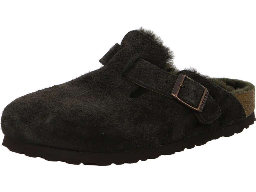 BIRKENSTOCK Damen Winterpantoffel 1020529 Boston Shearling mocca schmal