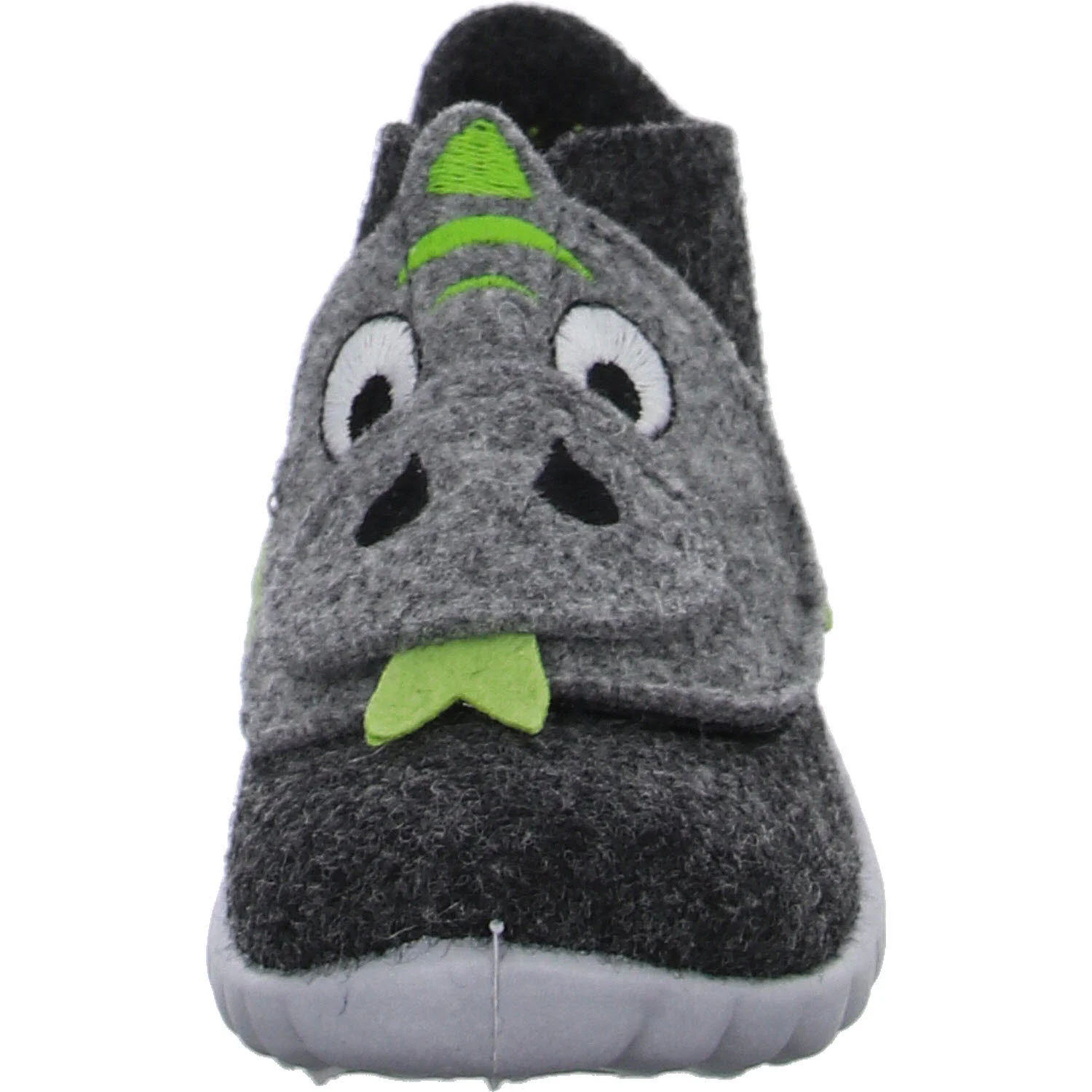 Superfit Kinder Winterhausschuhe 1-800295-0000 HAPPY SCHWARZ/GRÜN WMS mittel