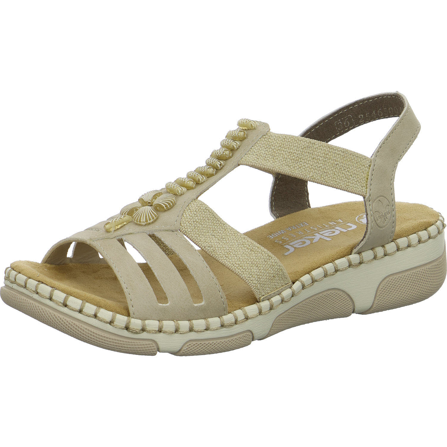 Rieker Damen Sandalen 66201-62 66201 ginger H (extra weit)