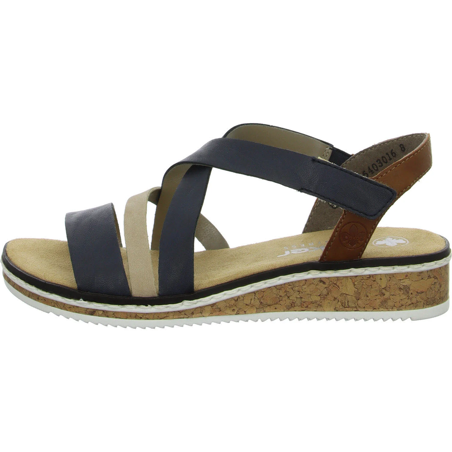 Element 6 von 8 (Bild) – Rieker Damen Sandalen V3663-91 V3663 pazifik/nude/cayenne F (normal)