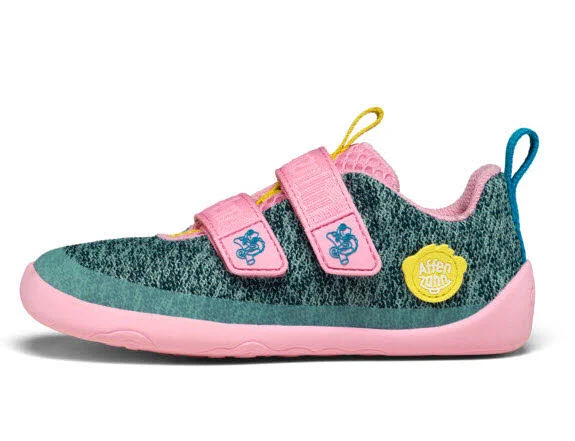 Affenzahn Kinderschuh zum Schlupfen 00397-30228 Knit Happy Chamäleon türkis/pink normal