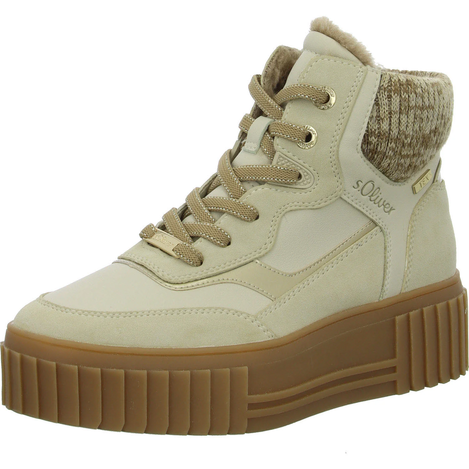 s.Oliver Damen Schnürstiefel warm 5-26226-45-410 5-26226-45 beige comb normal