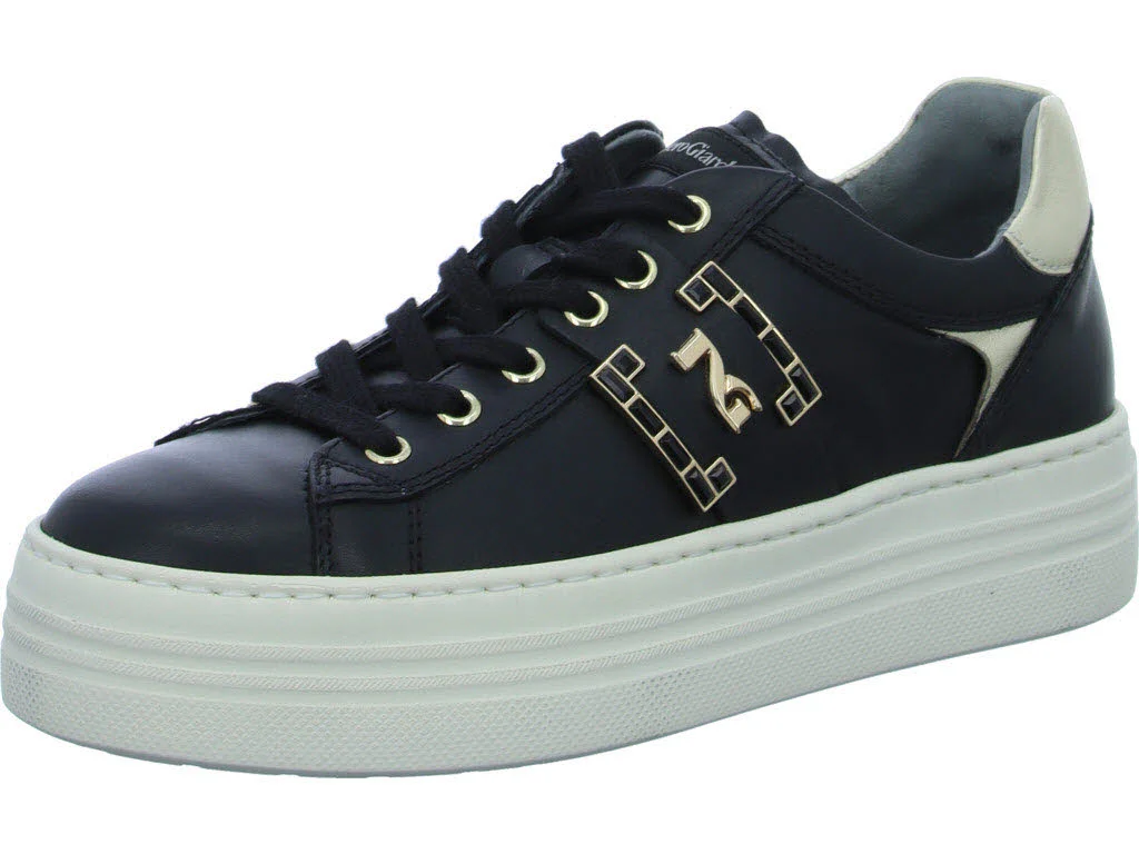 NeroGiardini Damen Schnürschuhe I411612D 100 I411612D nero normal