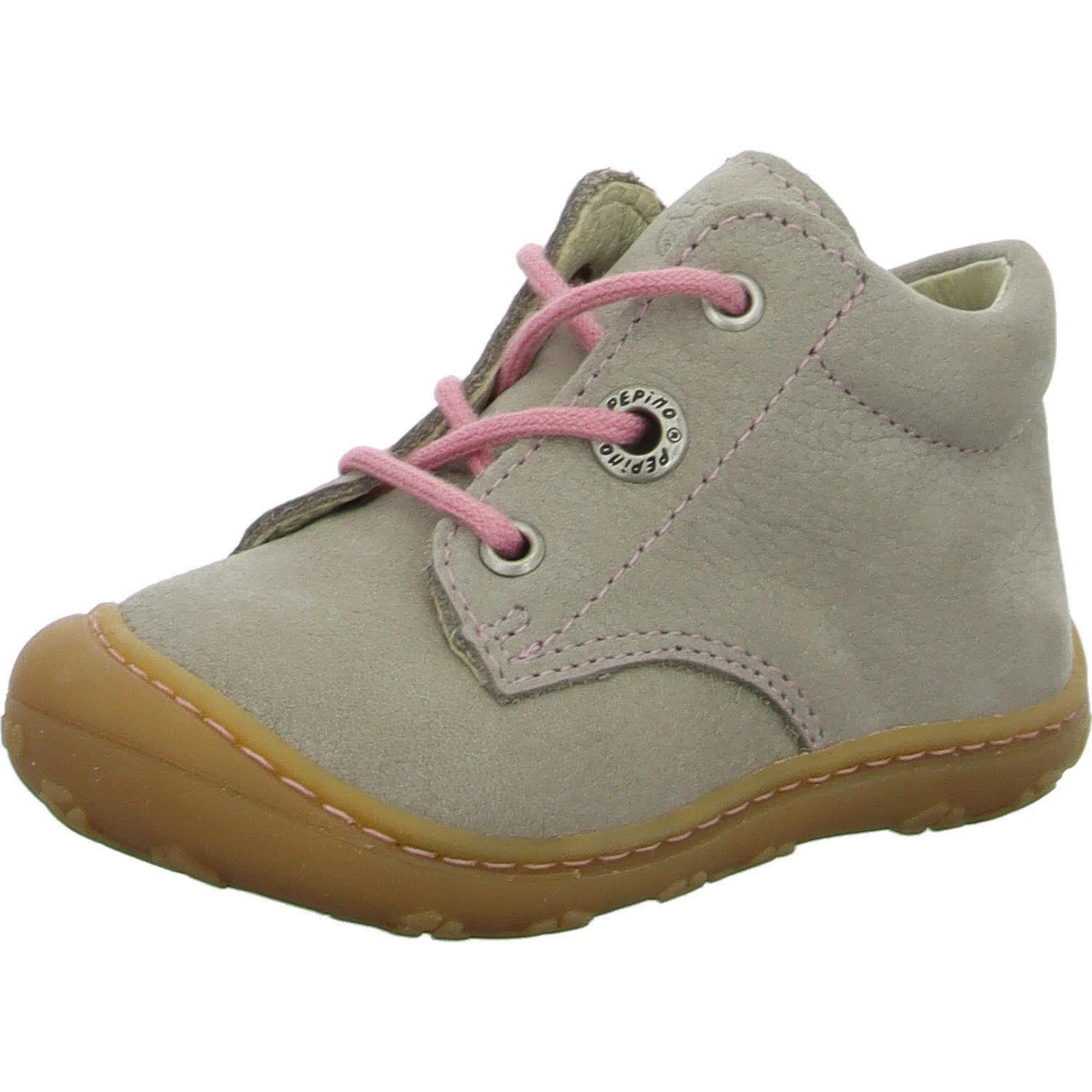 Ricosta Kinder Halbschuhe zum Schnüren 50 1200103/670 Cory kies/rosa WMS weit