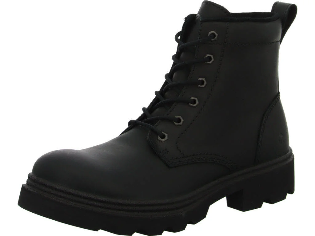 Ecco Herren Schnürstiefel warm 214724/01001 Grainer Mens Thermal Leather Boots black normal