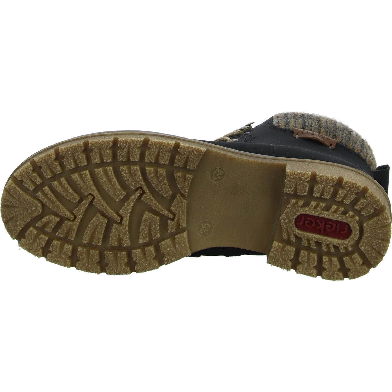 Rieker Damen Schnürstiefel warm Y9118-14 Y9118 pazifik/mogano/graphit F 1/2 (normal)