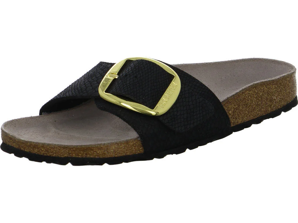 BIRKENSTOCK Pantoletten 1032965 Madrid Big Buckle python black schmal