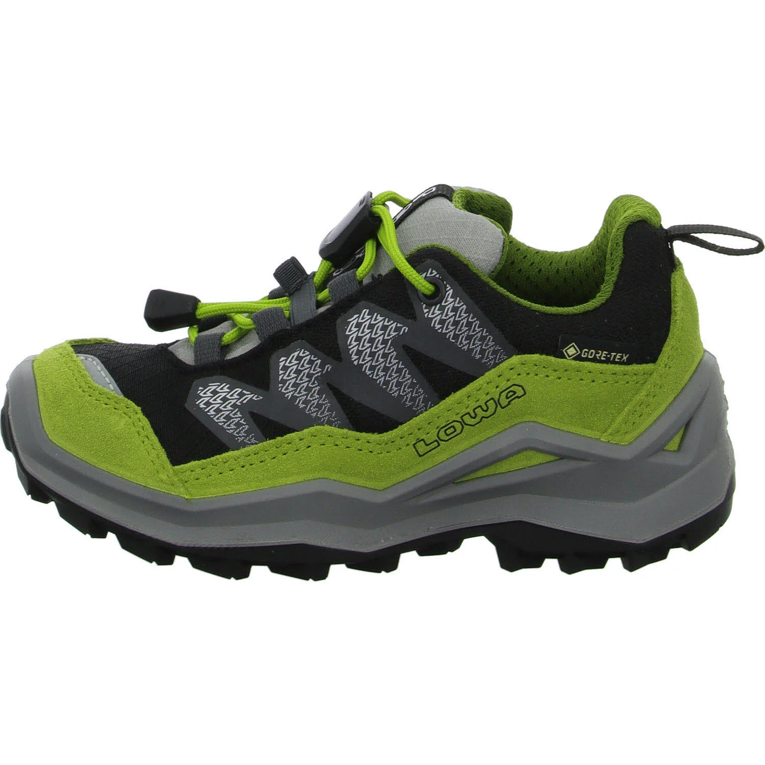 Element 6 von 8 (Bild) – Lowa Kinderschuh zum Schlupfen 641627/9903 Maddox Pro GTX Lo Jr schwarz/limone normal