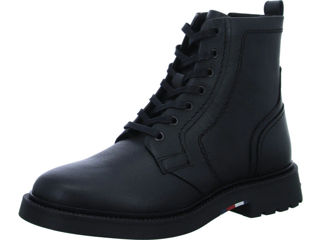 Tommy Hilfiger Herren Schnürstiefel FM0FM05183BDS HILFIGER COMFORT LWT LTHBOOT black normal