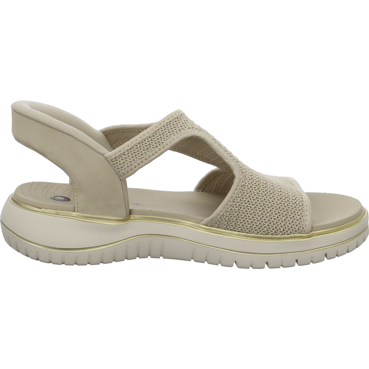 Jana Damen Sandalen 8-28775-46/499 8-28775-46 beige/gold H (weit)