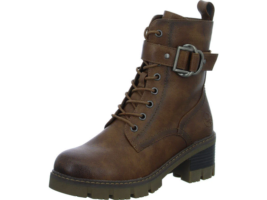 Element 1 von 7 (Bild) – Rieker Damen Schnürstiefel 92040-24 92040 zimt F 1/2 (normal)