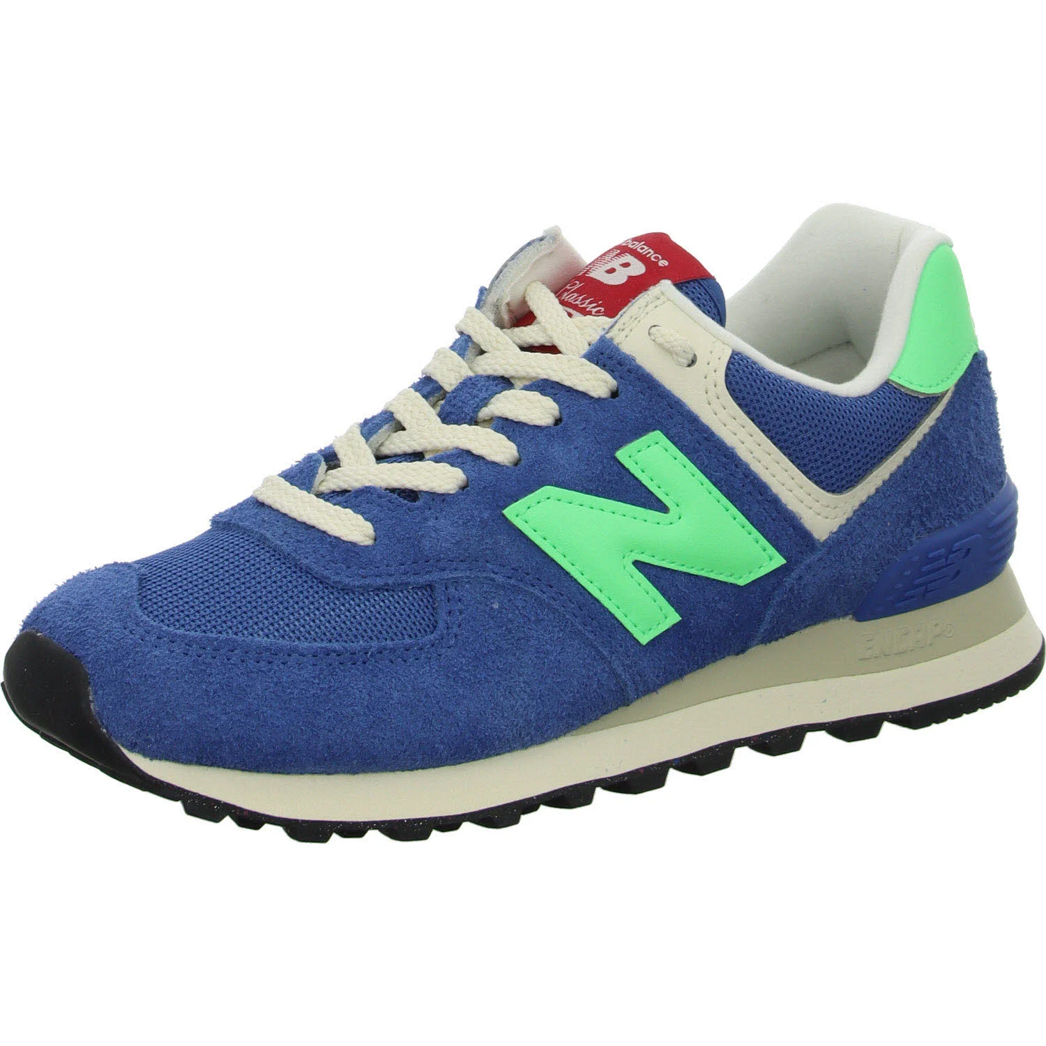 Element 2 von 8 (Bild) – New Balance Damen Schnürschuhe U574BSC Classic Running blue agate/lime leaf normal