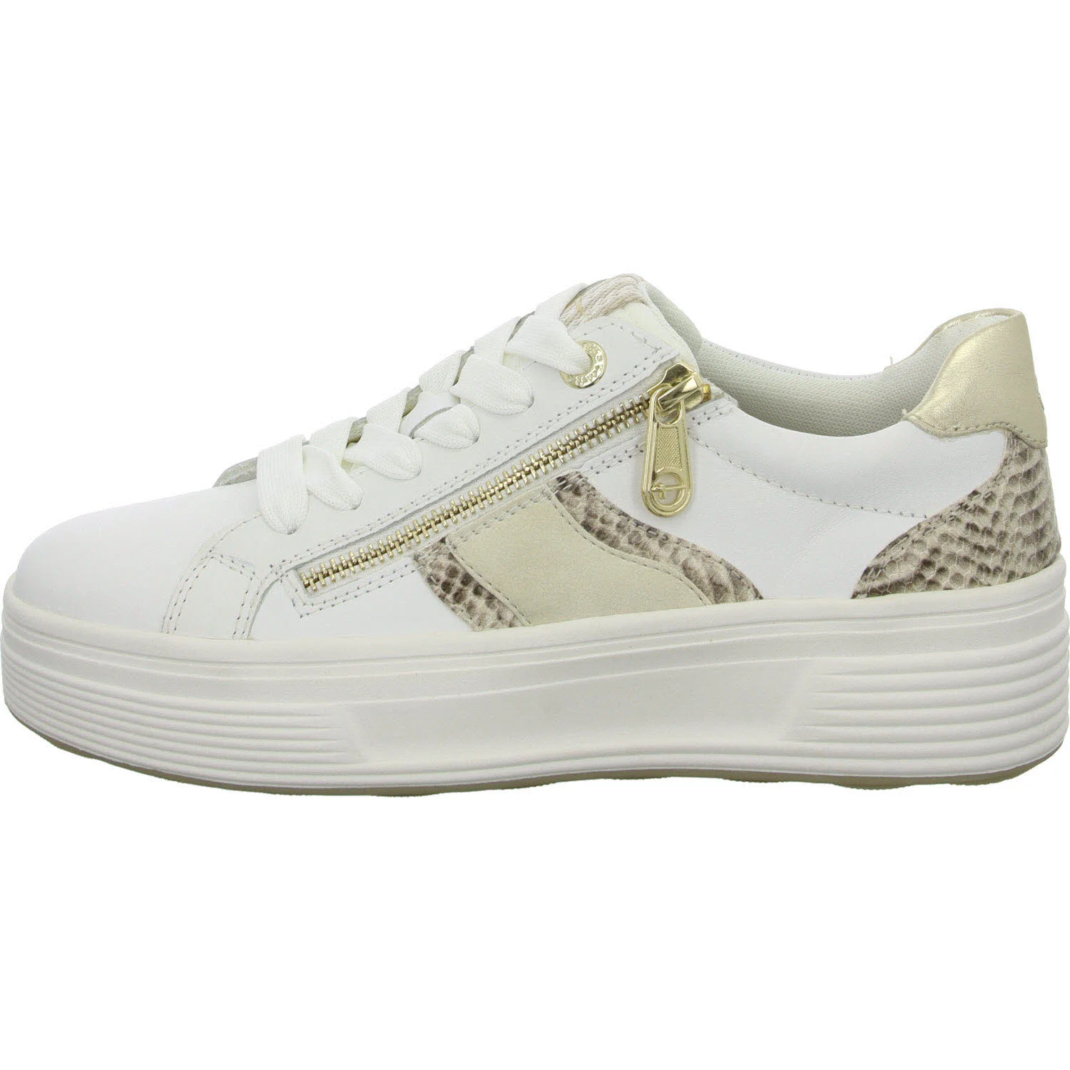 Tamaris Comfort Damen Schnürschuhe 8-83716-44/182 8-83716-44 white/snake weit