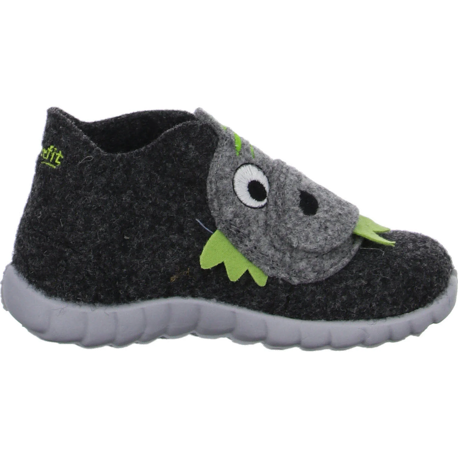 Superfit Kinder Winterhausschuhe 1-800295-0000 HAPPY SCHWARZ/GRÜN WMS mittel