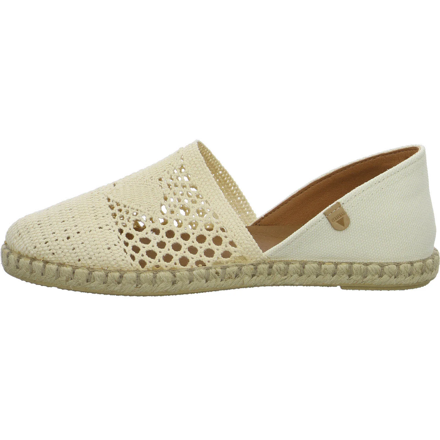 Verbenas Damen Slipper 0300580561 082 CARMEN CROCHET-LINO/PARIS crudo/crudo normal