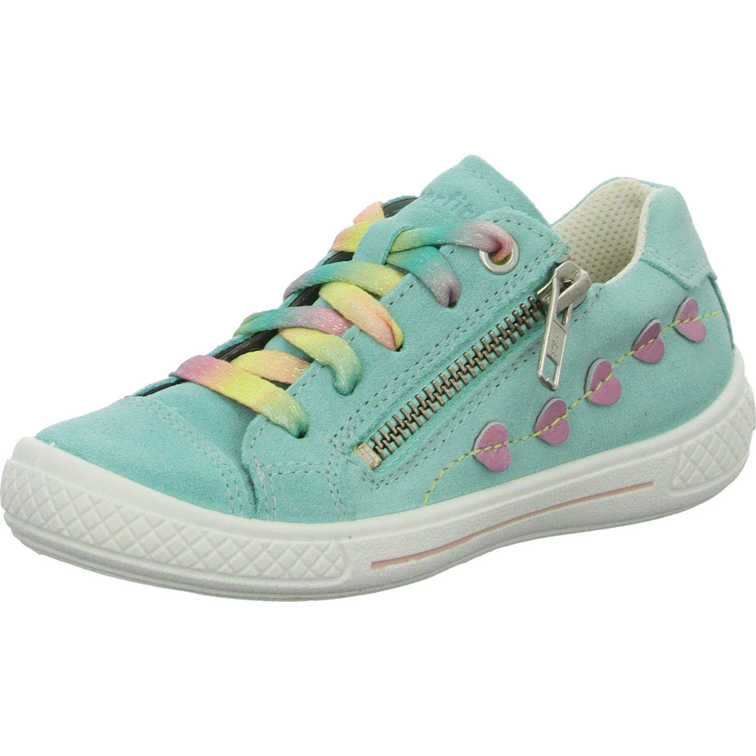 Element 2 von 8 (Bild) – Superfit Kinder Halbschuhe zum Schnüren 1-000093-7500 Tensy hellgrün/rosa WMS mittel