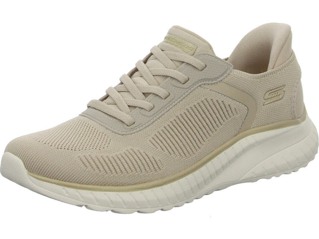 Skechers Damen Slipper 117497 NTGD BOBS Sport Squad Chaos natural/gold normal