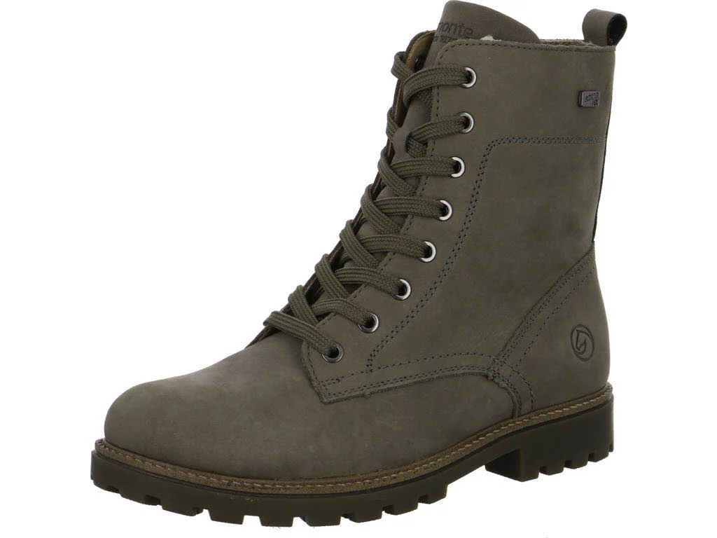 Remonte Damen Schnürstiefel warm D8489-42 D8489 maus/maus G (weit)