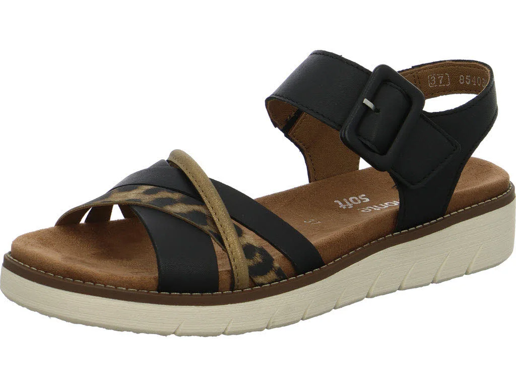 Remonte Damen Sandalen D2043-03 D2043 schwarz/antique/natu F 1/2 (normal)