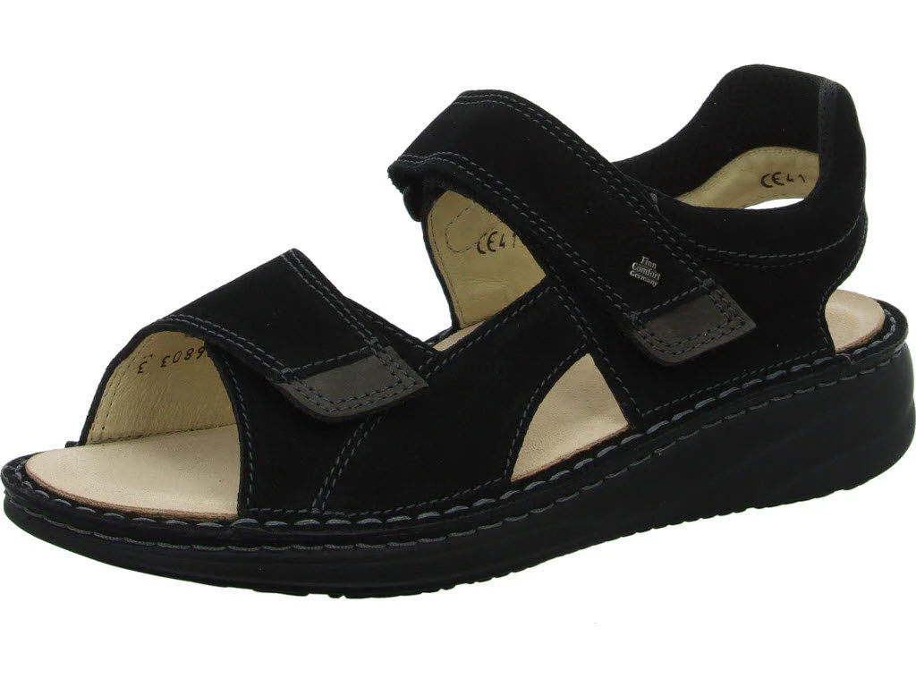 Finn Comfort Herren Sandalen 01701-902926 Skiathos black/grey weit