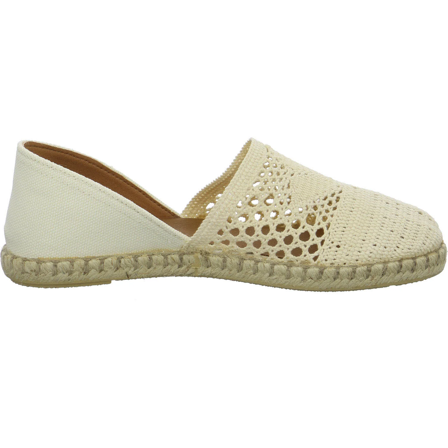 Verbenas Damen Slipper 0300580561 082 CARMEN CROCHET-LINO/PARIS crudo/crudo normal