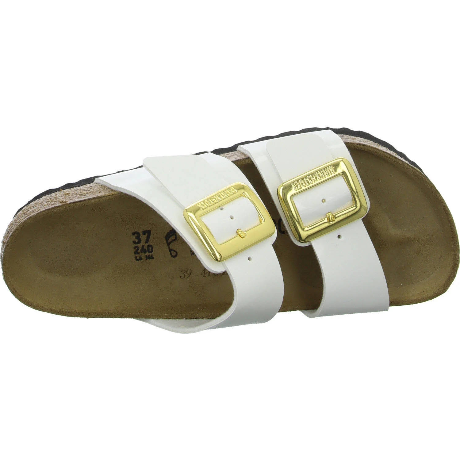 Element 8 von 8 (Bild) – BIRKENSTOCK Pantoletten 1029452 Sydney Cushion Buckle patent white normal