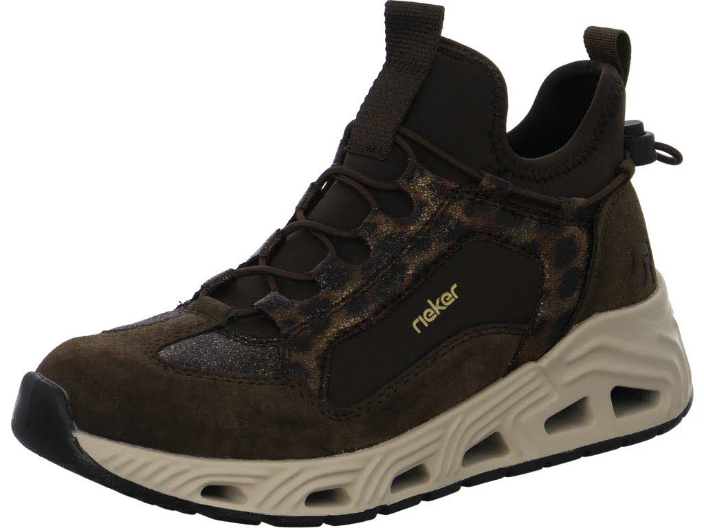 Rieker Damen Slipper M8510-25 M8510 erde/bronze/antik/braun G (weit)