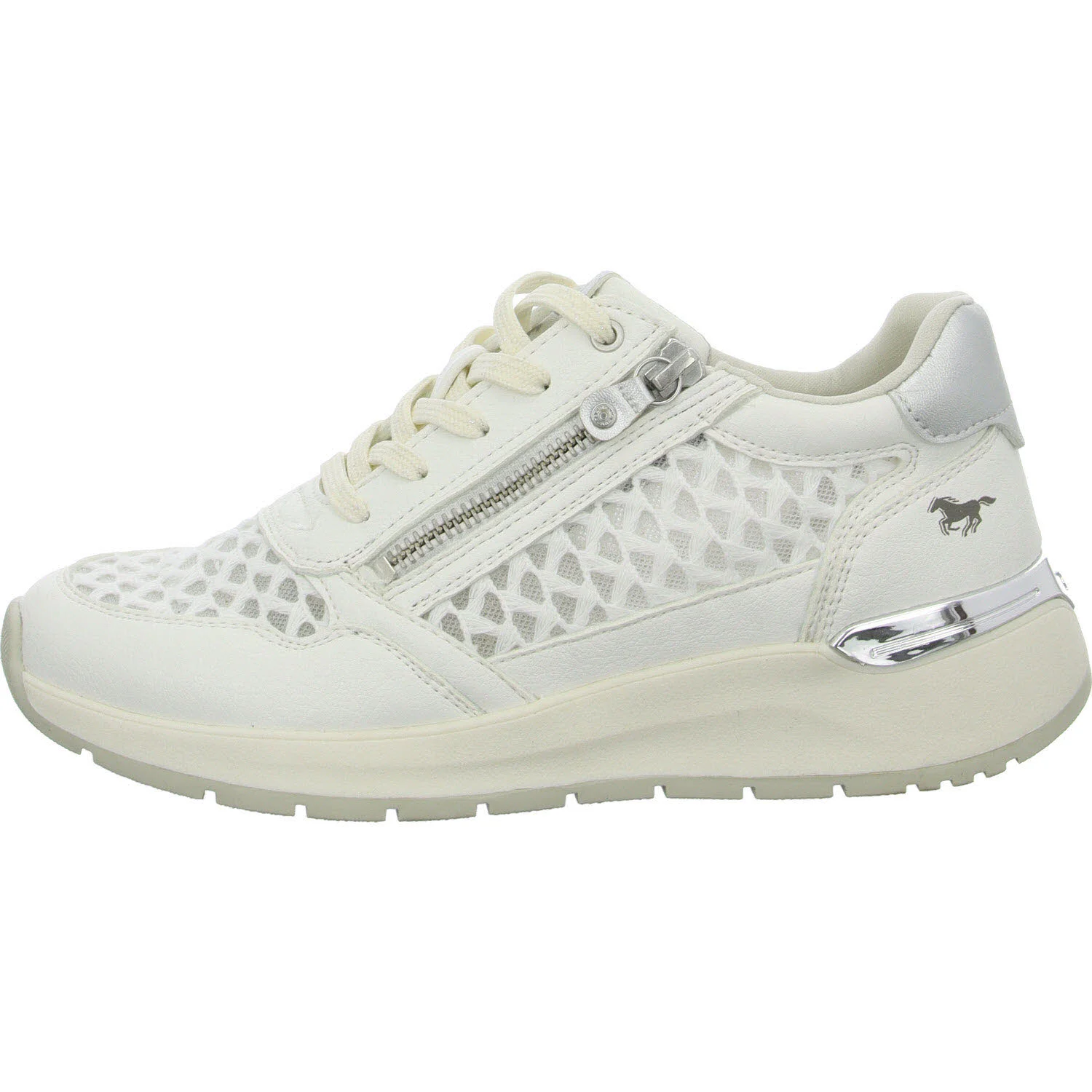 Mustang Damen Schnürschuhe 1487304-1 1487304 weiss normal