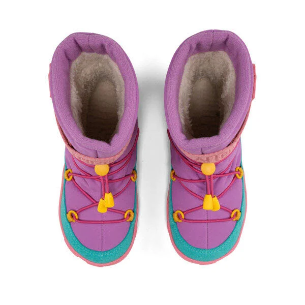 Affenzahn Kinder Winterstiefel 01248-40147 Schneestiefel Vegan Snowy Eule pink, türkis, bunt normal