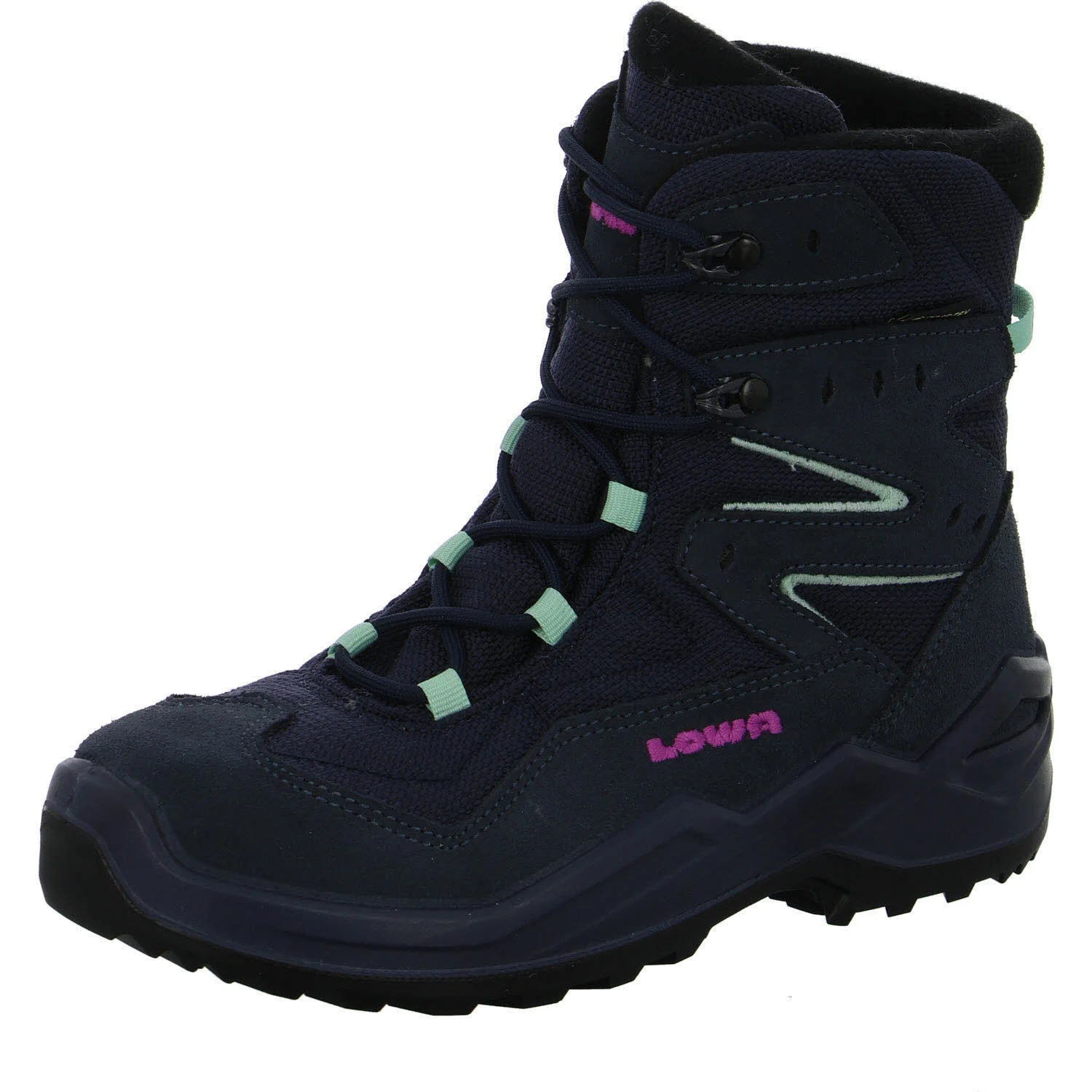 Element 2 von 8 (Bild) – Lowa Kinder Schnürstiefel 641530/6924 Lino GTX Hi Jr navy/pink normal