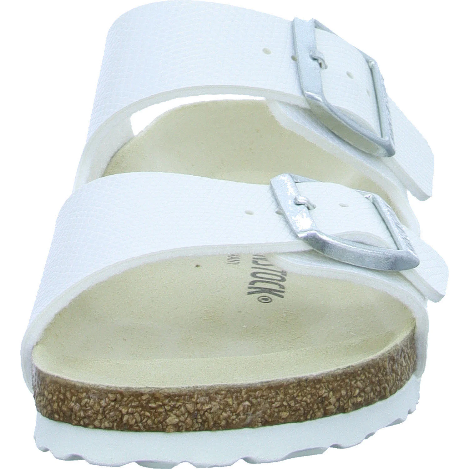 Element 3 von 8 (Bild) – BIRKENSTOCK Pantoletten 1026500 Arizona Birko-Flor shiny lizard white schmal