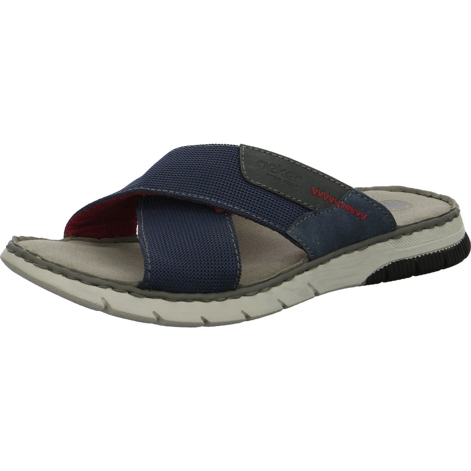 Rieker Pantoletten 25250-14 25250 atlantis/blei/denim G 1/2 (weit)