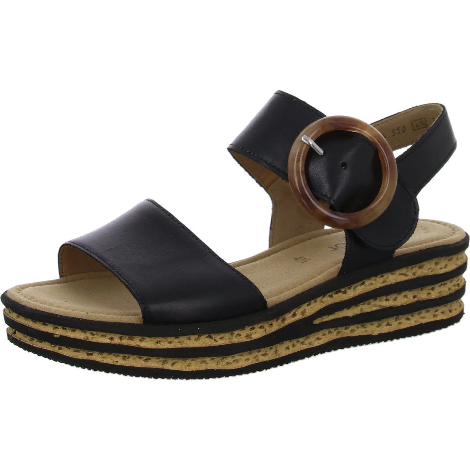 Element 2 von 8 (Bild) – Gabor Damen Sandalen 84.550.27 84.550 schwarz F (schmal/normal)