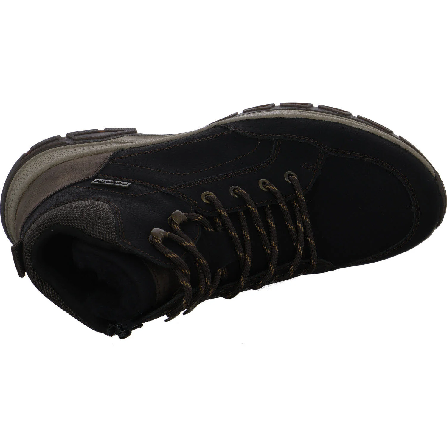 Rieker Herren Schnürstiefel warm 30212-00 30212 schwarz/schoko/schwarz-braun H (extra weit)
