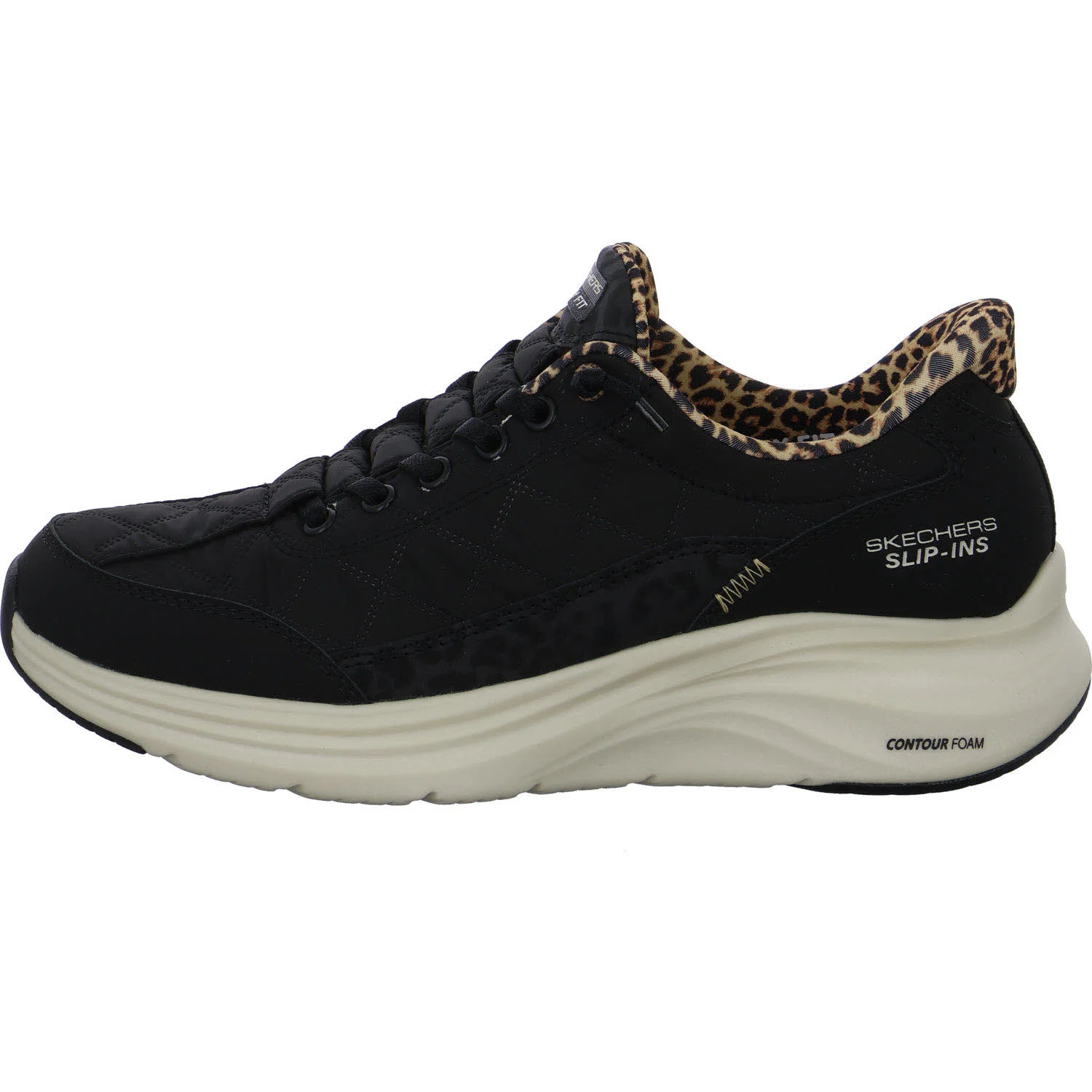Skechers Damen Slipper 150419 BLK Contour Foam - Leopard Dream black normal
