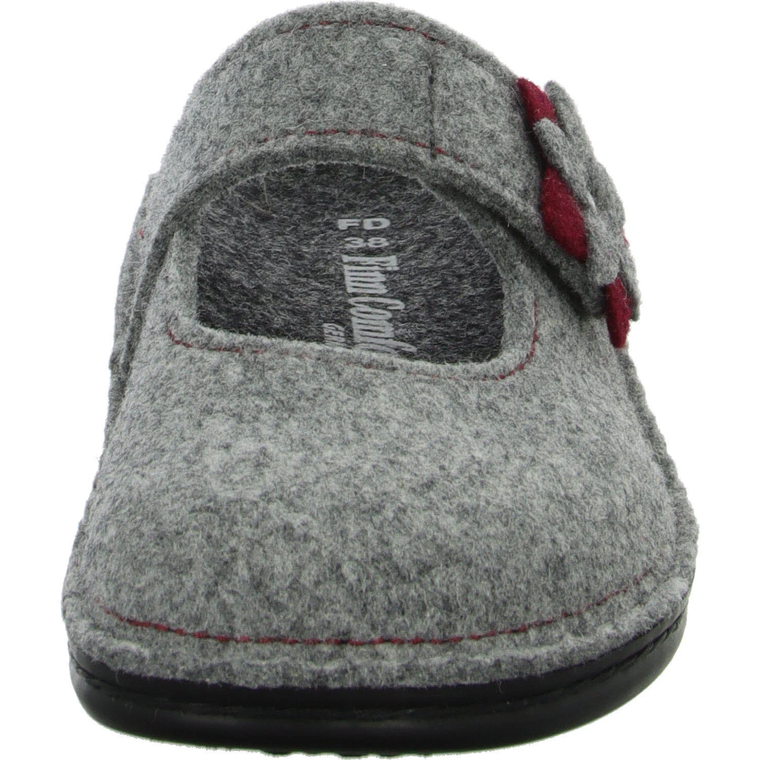 Finn Comfort Damen Winterpantoffel 06560-901198 Arlberg lightgrey/cassis weit
