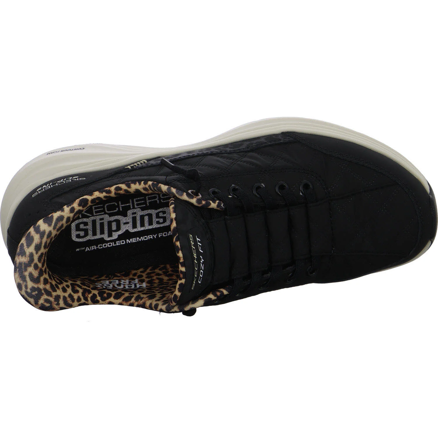 Skechers Damen Slipper 150419 BLK Contour Foam - Leopard Dream black normal