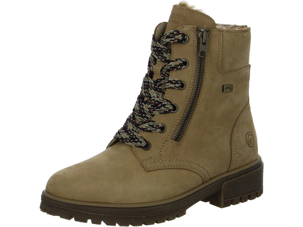 Remonte Damen Schnürstiefel warm D3W70-20 D3W70 camel/cappuccino H (extra weit)
