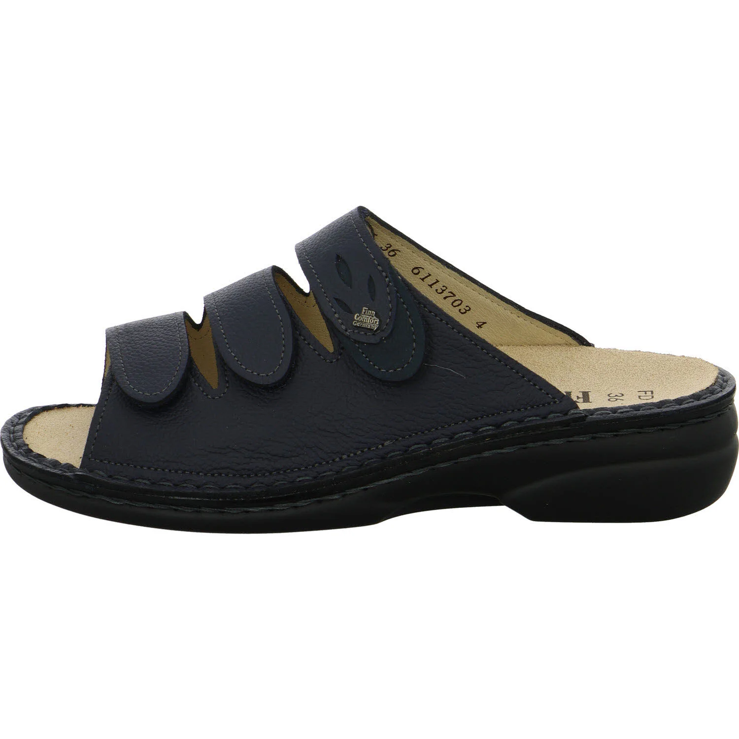 Finn Comfort Damen Pantoletten 02554-903185 Kos ocean/nightblue weit