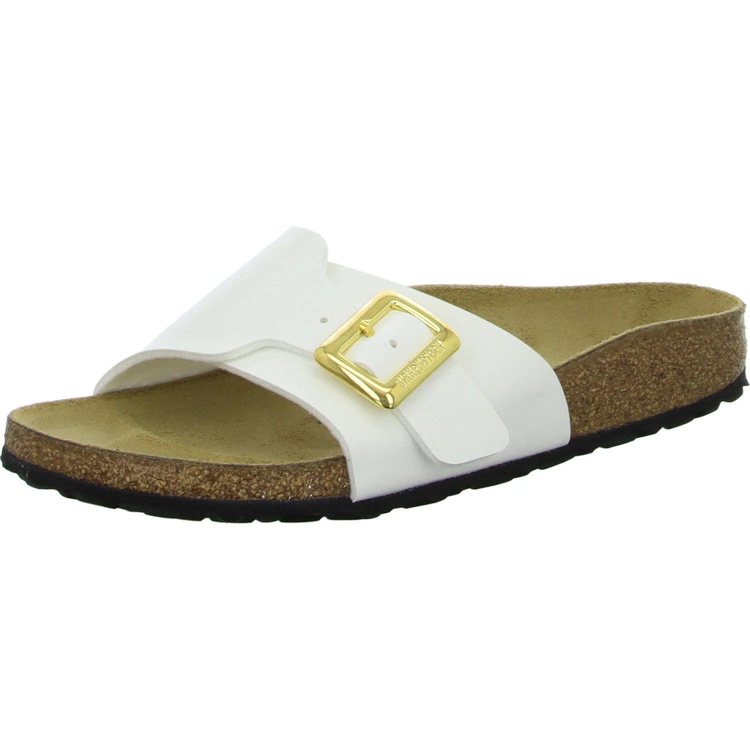 Element 2 von 8 (Bild) – BIRKENSTOCK Pantoletten 1029437 Catalina Cushion Buckle patent white schmal