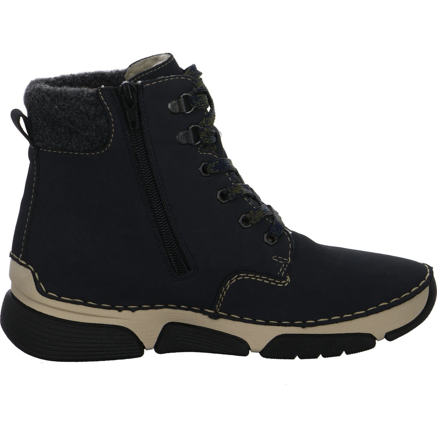 Element 7 von 8 (Bild) – Rieker Damen Schnürstiefel warm 45925-14 45925 pazifik/anthrazit/nuss F 1/2 (normal)