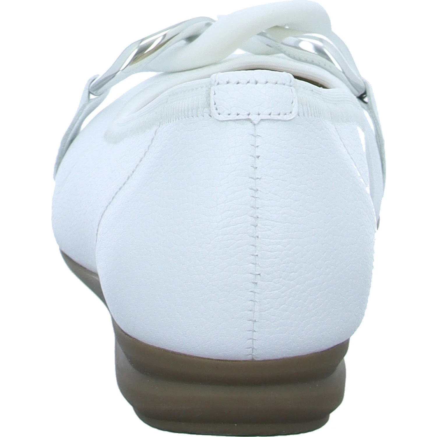Element 4 von 8 (Bild) – Gabor Damen Ballerina 62.625.50 42.625 weiss (uni+silber) G (normal)
