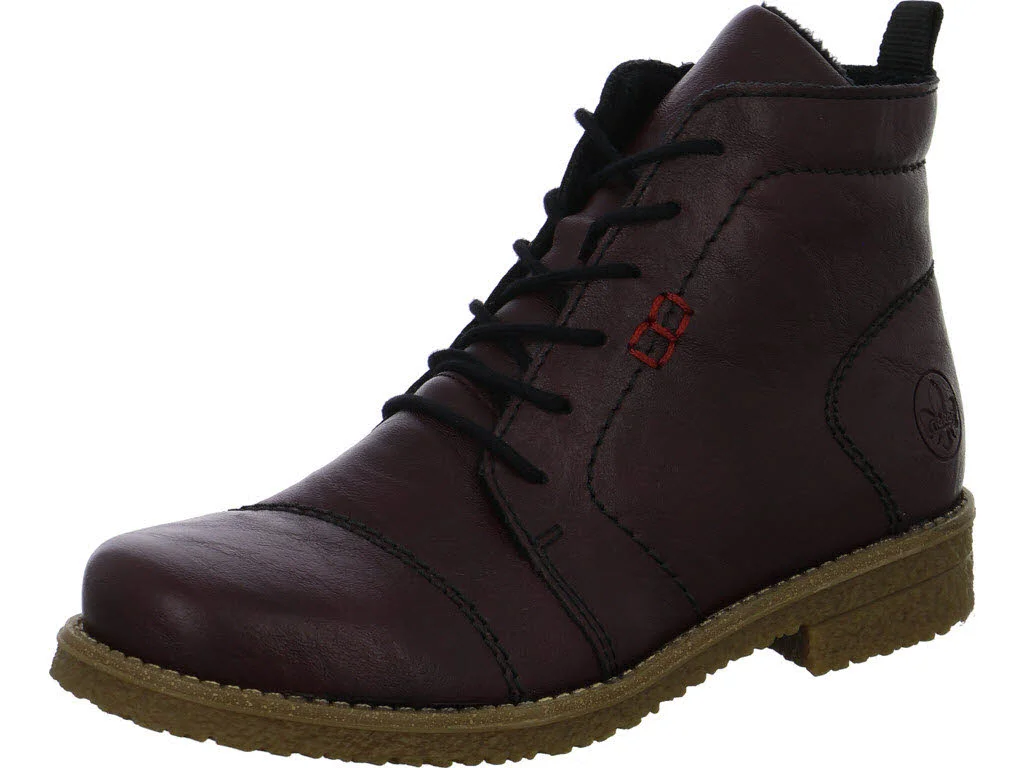 Rieker Damen Schnürstiefel 73500-30 73500 brombeer F 1/2 (normal)